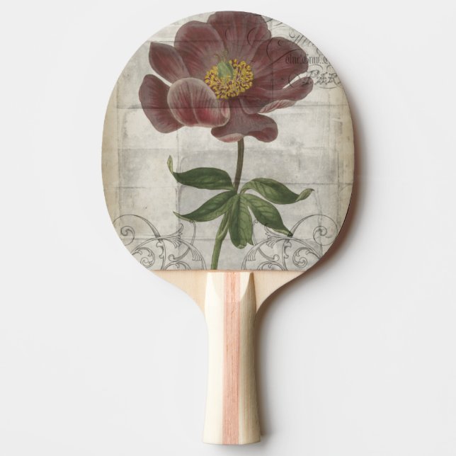 French Floral I Ping-Pong Paddle (Front)