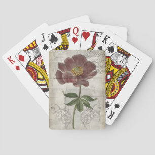French Floral I Poker Cards