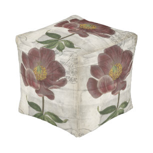 French Floral I Pouf
