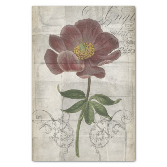 French Floral I Tissue Paper