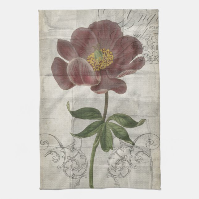 French Floral I Towel (Vertical)