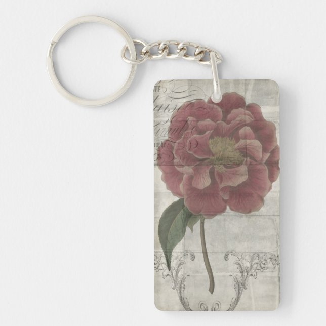 French Floral III Keychain (Front)