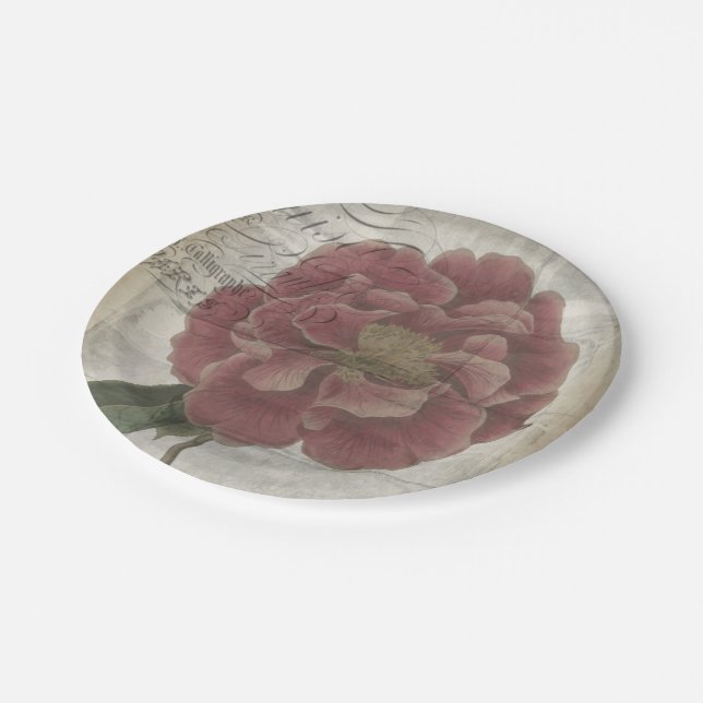 French Floral III Paper Plates (Angled)