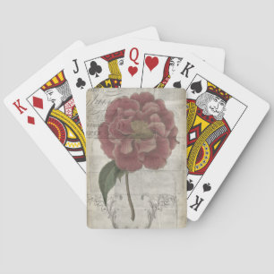 French Floral III Poker Cards