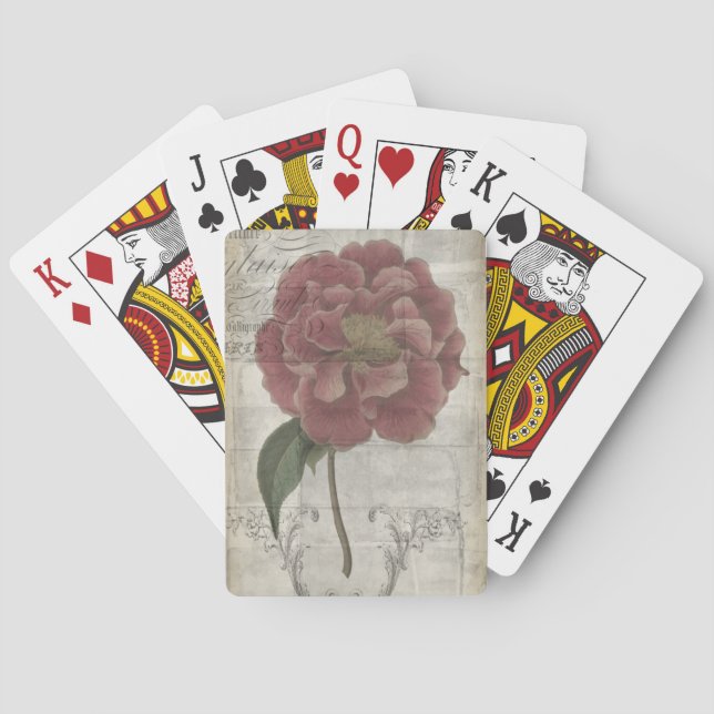French Floral III Poker Cards (Back)