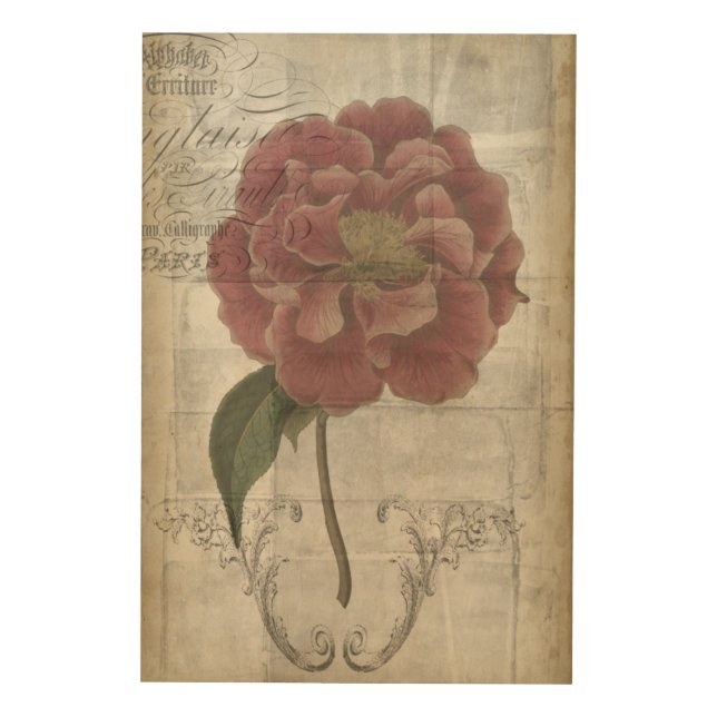 French Floral III Wood Wall Art (Front)