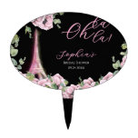 French Floral Oh La La Bridal Shower Cake Pick