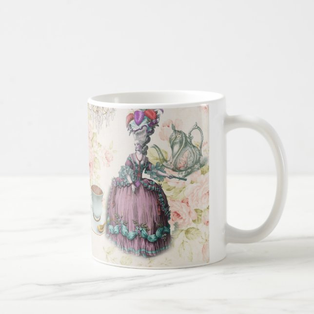 French floral Paris Tea Party Marie Antoinette Coffee Mug (Right)