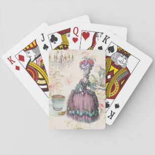 French floral Paris Tea Party Marie Antoinette Playing Cards