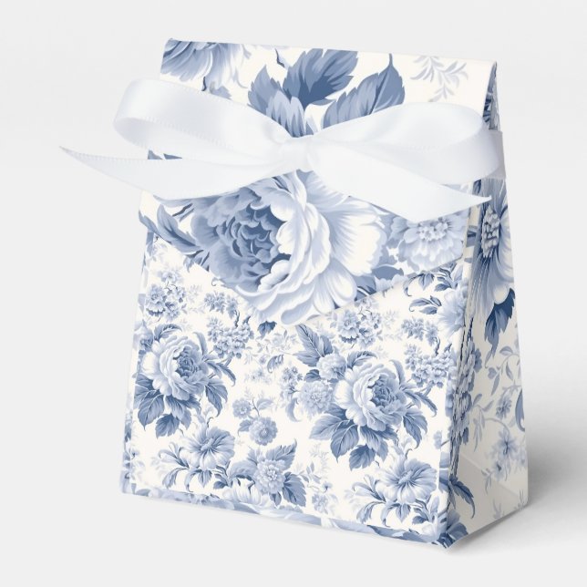 french floral pattern favor boxes (Front Side)