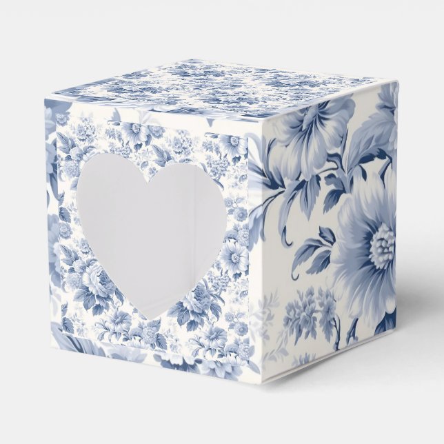 french floral pattern favor boxes (Front Side)