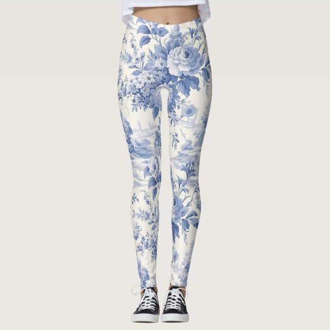 french floral pattern leggings (Front)
