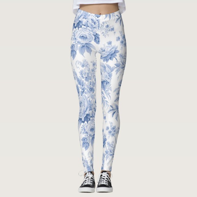 french floral pattern leggings (Front)
