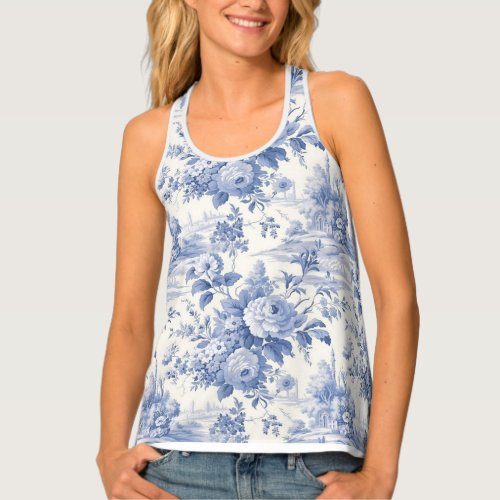 french floral pattern tank top