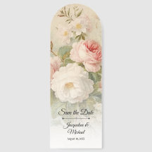 French Floral Pink Vintage Save the Date Wedding
