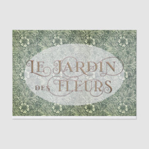 French Flower Garden Oval William Morris Pattern Tissue Paper