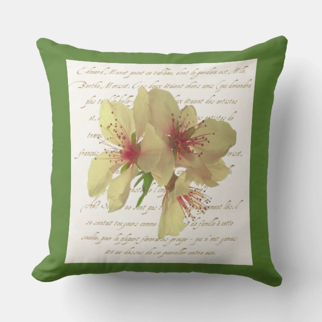 French Flower Patio Pillow (Front)