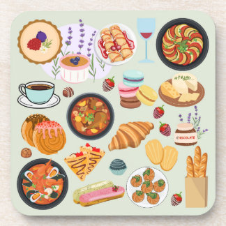 French Food Beverage Coaster