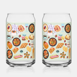 French Food Can Glass