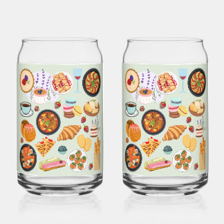 French Food Can Glass