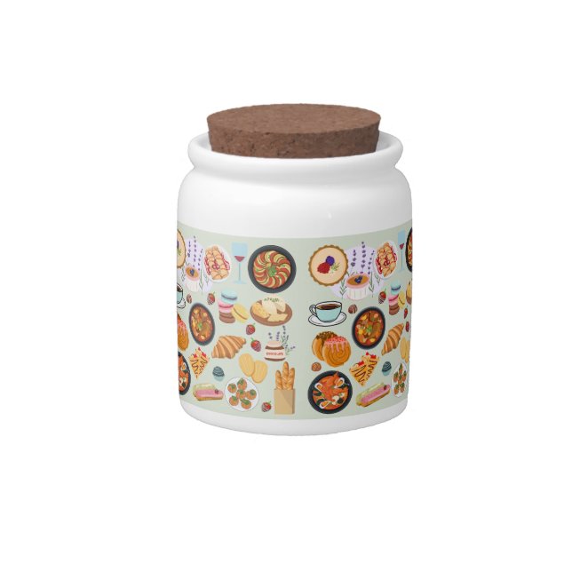  French Food Candy Jar (Front)