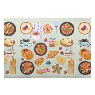 French Food Cloth Placemat