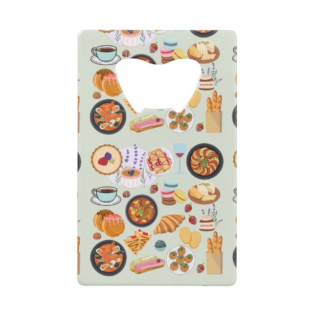 French Food Credit Card Bottle Opener (Front)