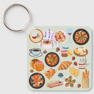 French Food Keychain
