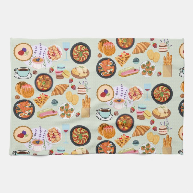 French Food Kitchen Towel (Horizontal)