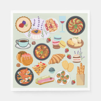 French Food Napkins