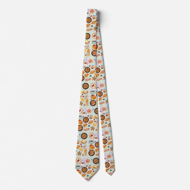 French Food Neck Tie (Front)