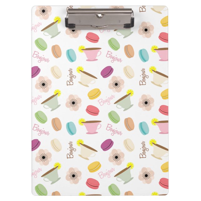 French Food Pattern Clipboard (Front)