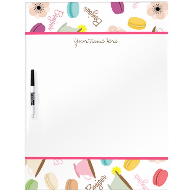 French Food Personalized Dry Erase Board (Front)