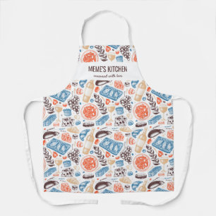 French Food Restaurant Chef Meme's Kitchen Custom Apron