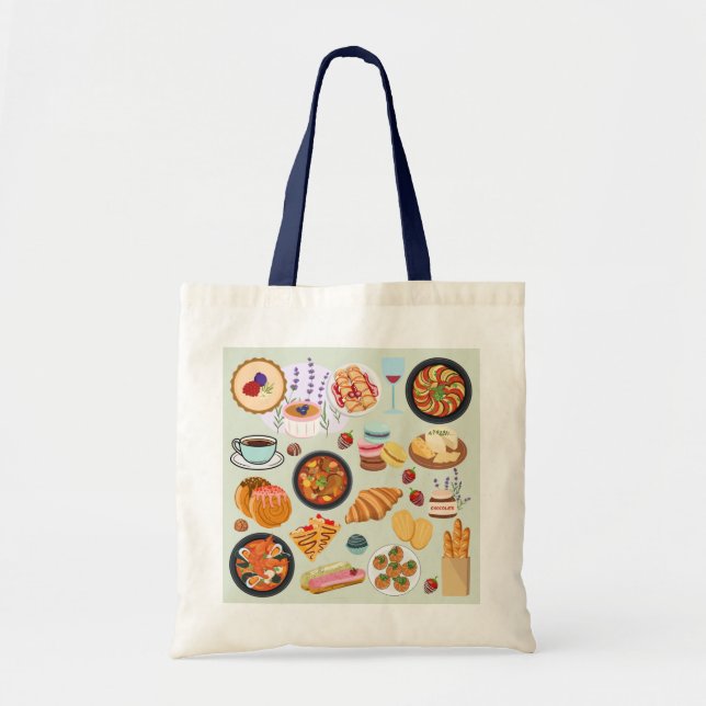  French Food Tote Bag (Front)