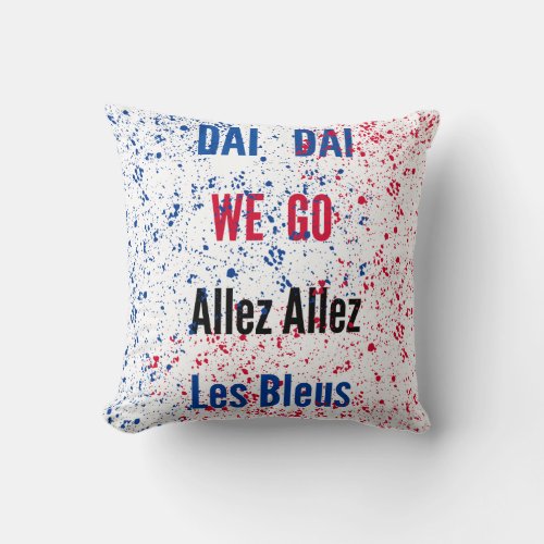 French Football Fan Family Party Pillow