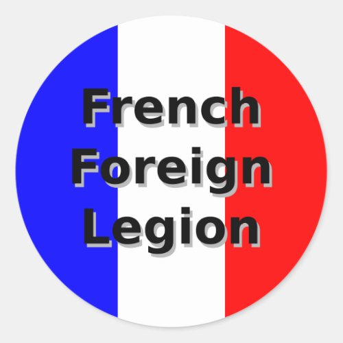 French Foreign Legion Classic Round Sticker