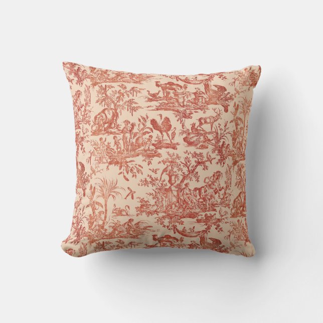 French Four Parts of the World pattern Throw Pillow (Front)