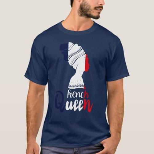 French France Flag Afro Roots T_Shirt