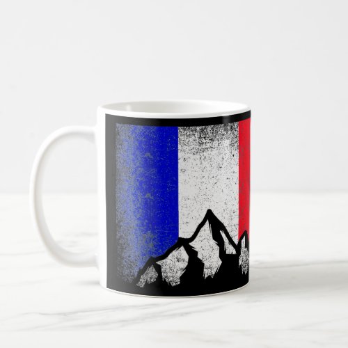 French France Flag Mountain Ski Winter  Country Sk Coffee Mug