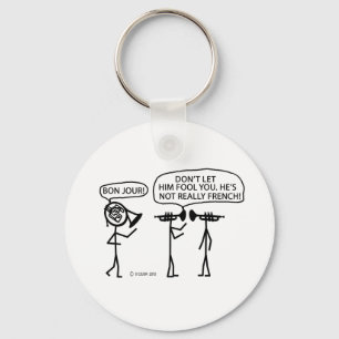 French French Horn Keychain