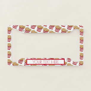 French Fried Potatoes Chips Fries Fry Fast Food License Plate Frame