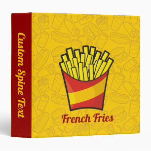 French Fries 3 Ring Binder