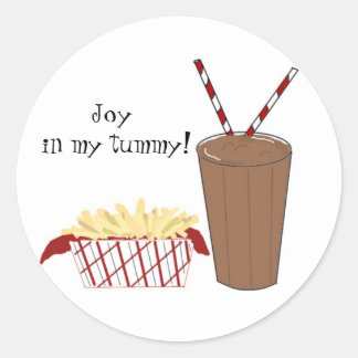 French Fries and a Milkshake Classic Round Sticker