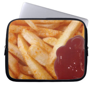 French Fries and Ketchup Laptop Sleeve