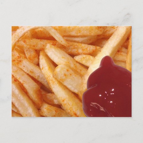 French Fries and Ketchup Postcard