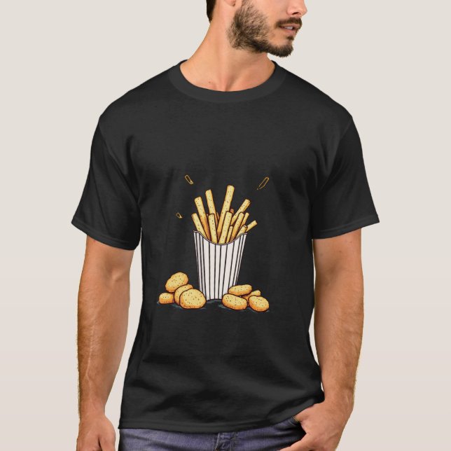 French fries and nuggets T-shirt  (Front)