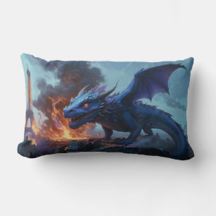 French Fries, Anyone? Dragon Art Lumbar Pillow