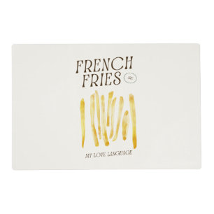 French Fries Are My Love Language Placemats 