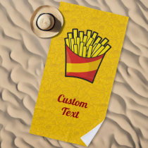 French Fries Beach Towel